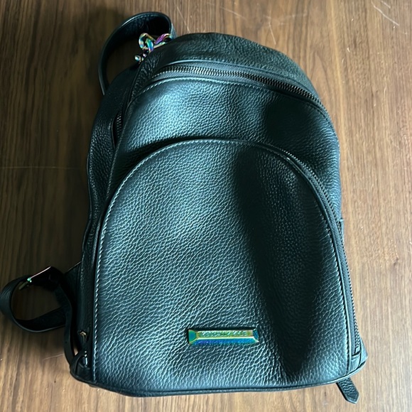 Black Leather Backpack